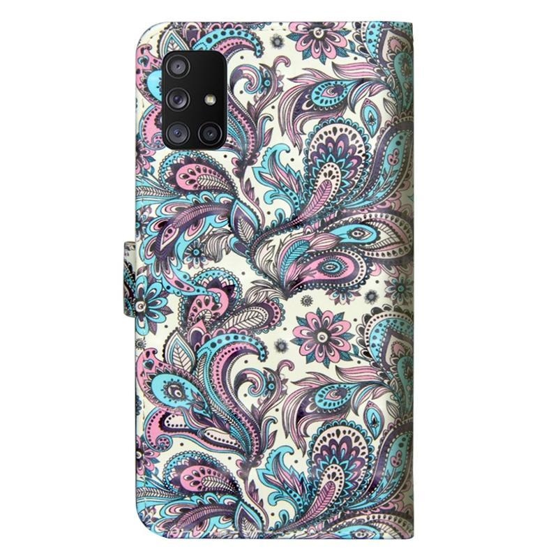 Light PU kožené peněženkové pouzdro na mobil Samsung Galaxy M31s - kašmírový květ
