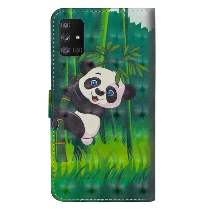 Light PU kožené peněženkové pouzdro na mobil Samsung Galaxy M31s - panda