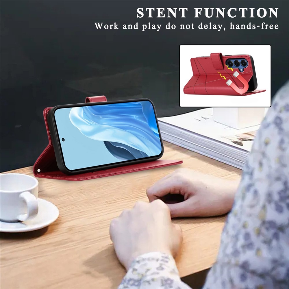 Line knížkové pouzdro na Samsung Galaxy S26+ - červené