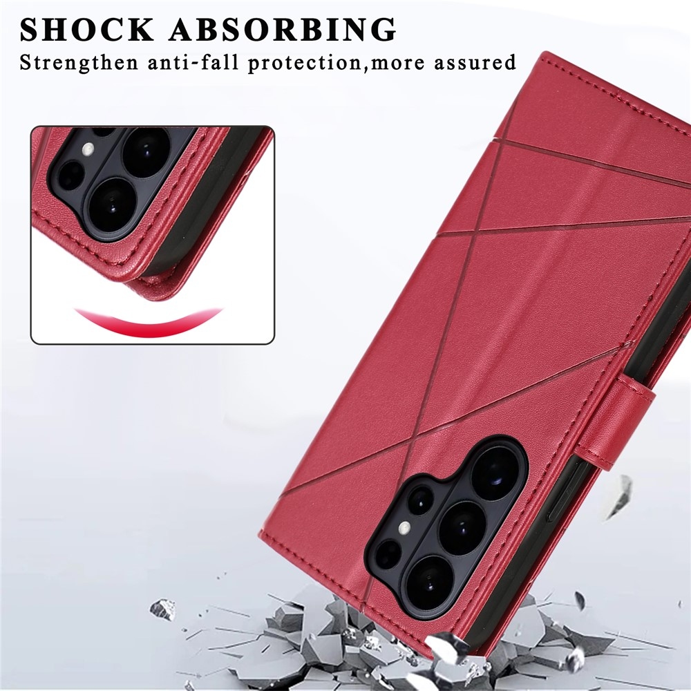 Line knížkové pouzdro na Samsung Galaxy S26 Ultra - červené