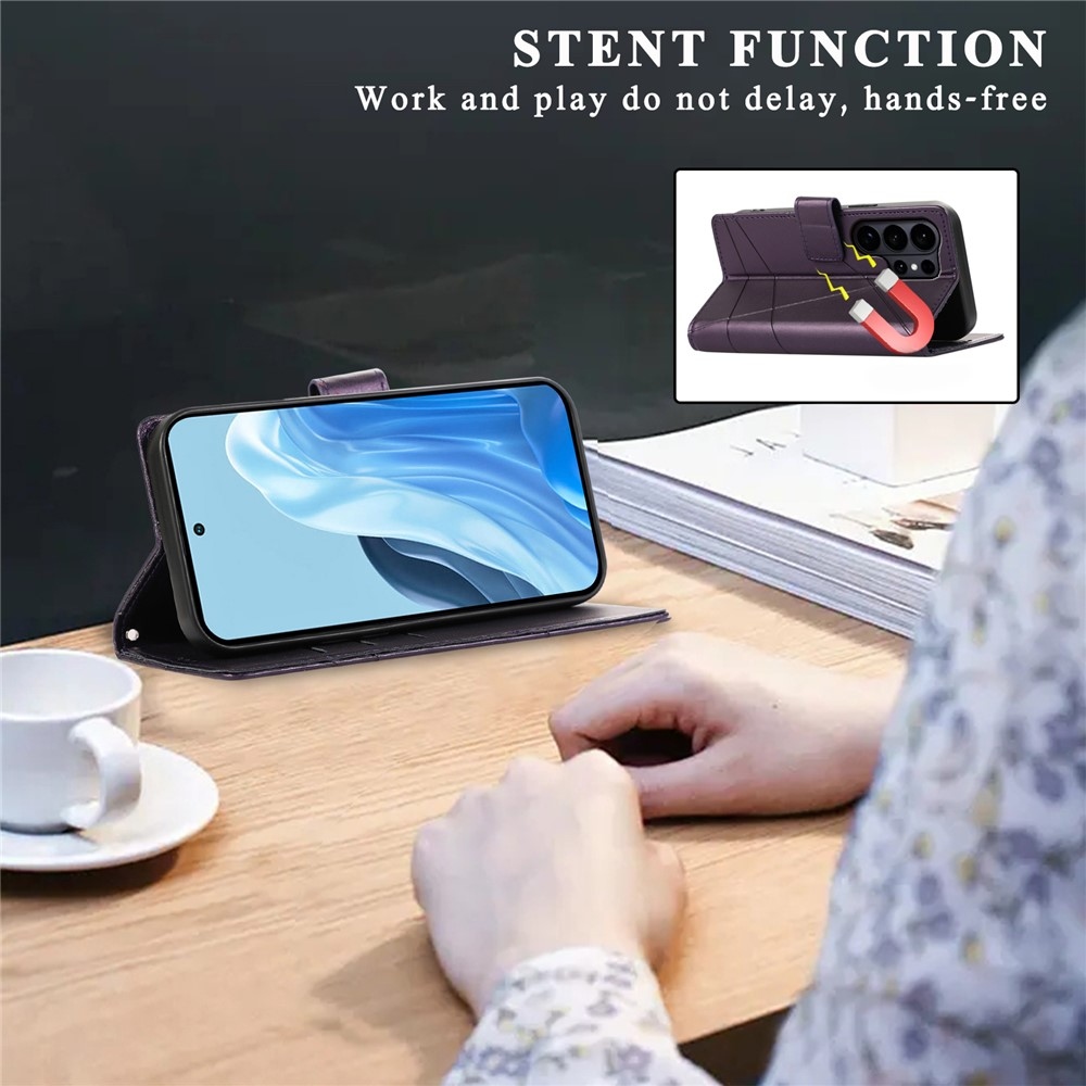 Line knížkové pouzdro na Samsung Galaxy S26 Ultra - fialové