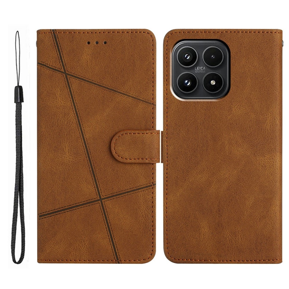 Line knížkové pouzdro na Xiaomi 17 - hnědé