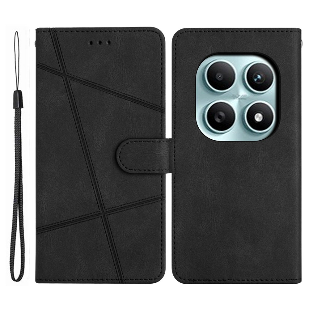 Line knížkové pouzdro na Xiaomi Poco M8 5G/Redmi Note 15 5G - černé