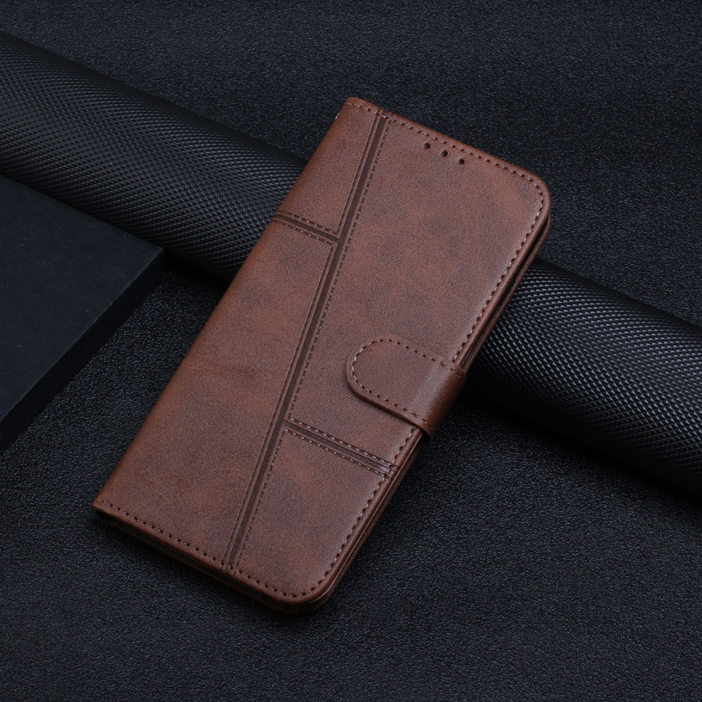 Line knížkové pouzdro na Xiaomi Redmi A7 Pro - hnědé