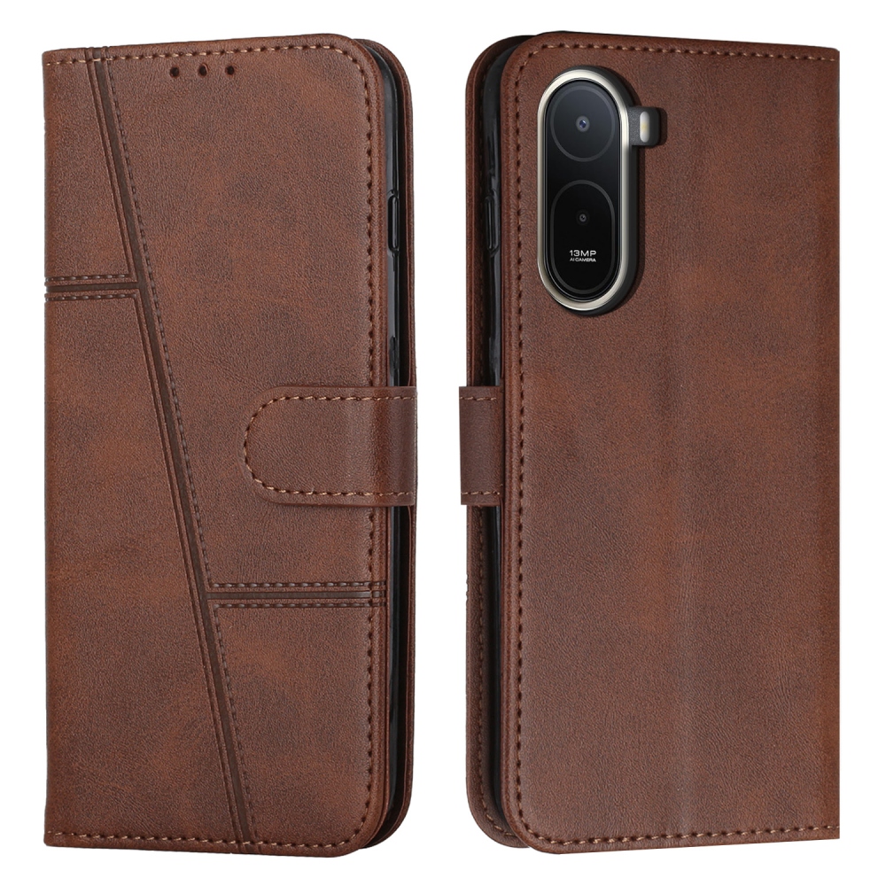 Line knížkové pouzdro na Xiaomi Redmi A7 Pro - hnědé