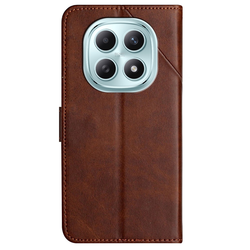 Line knížkové pouzdro na Xiaomi Redmi Note 15 4G - hnědé