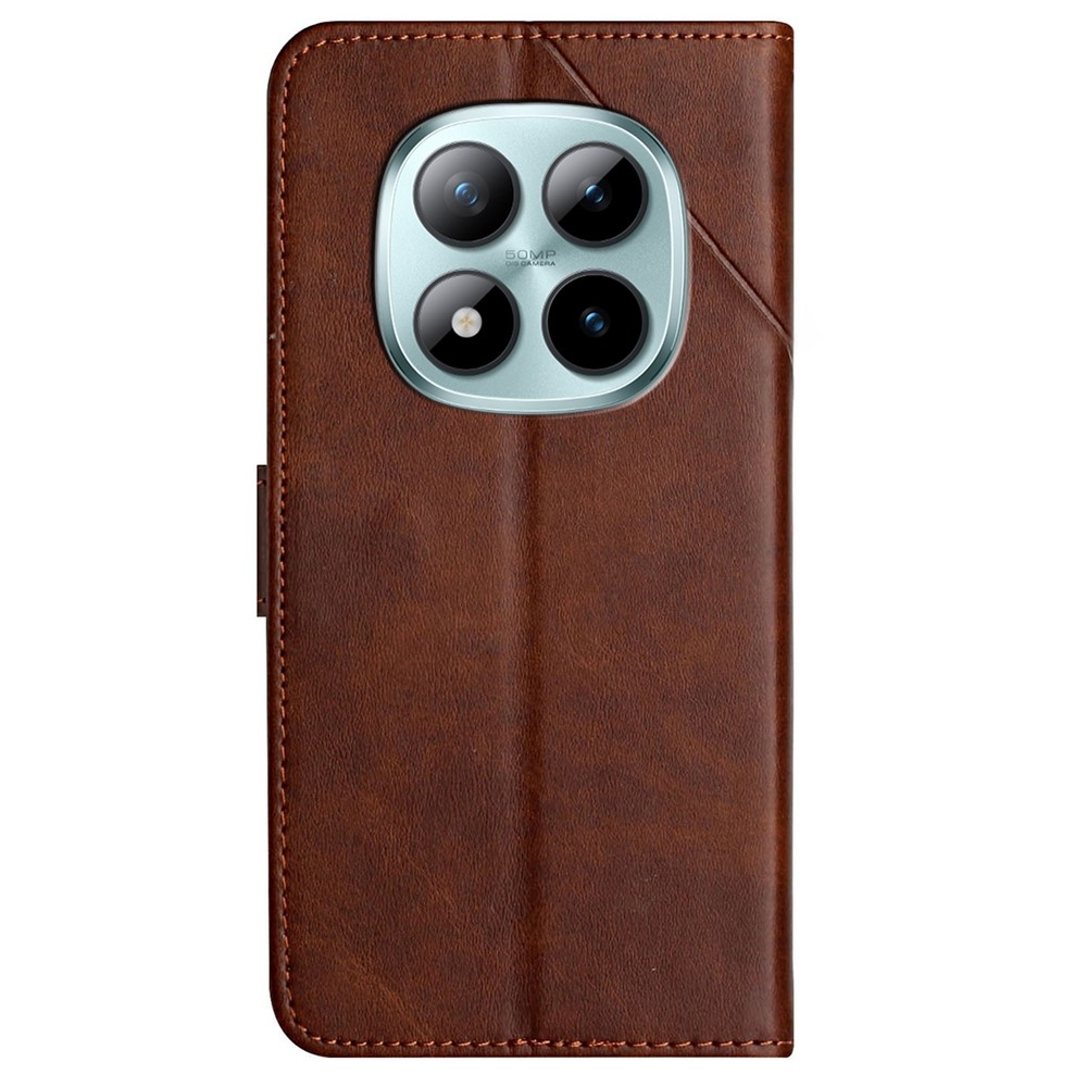 Line knížkové pouzdro na Xiaomi Redmi Note 15 Pro 4G - hnědé