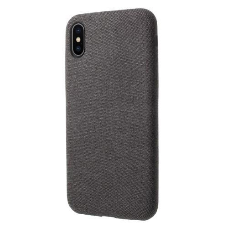 Line plastový obal potažený PU kůží na Phone X - černý