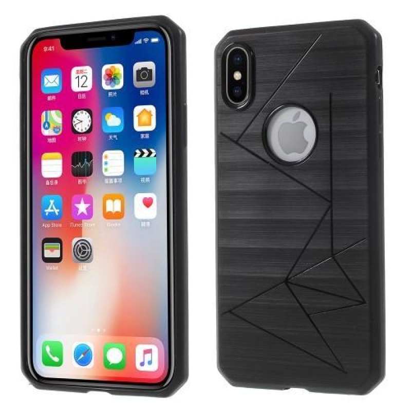 Lines gelový obal na iPhone X - černý