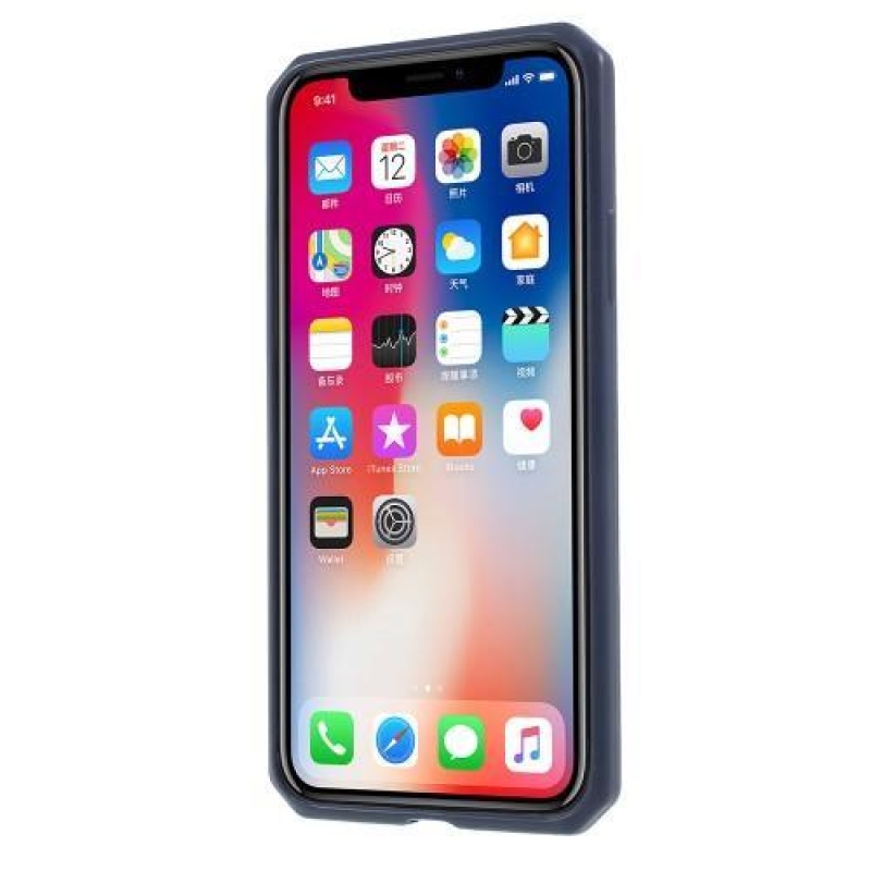 Lines gelový obal na iPhone X - tmavěmodrý
