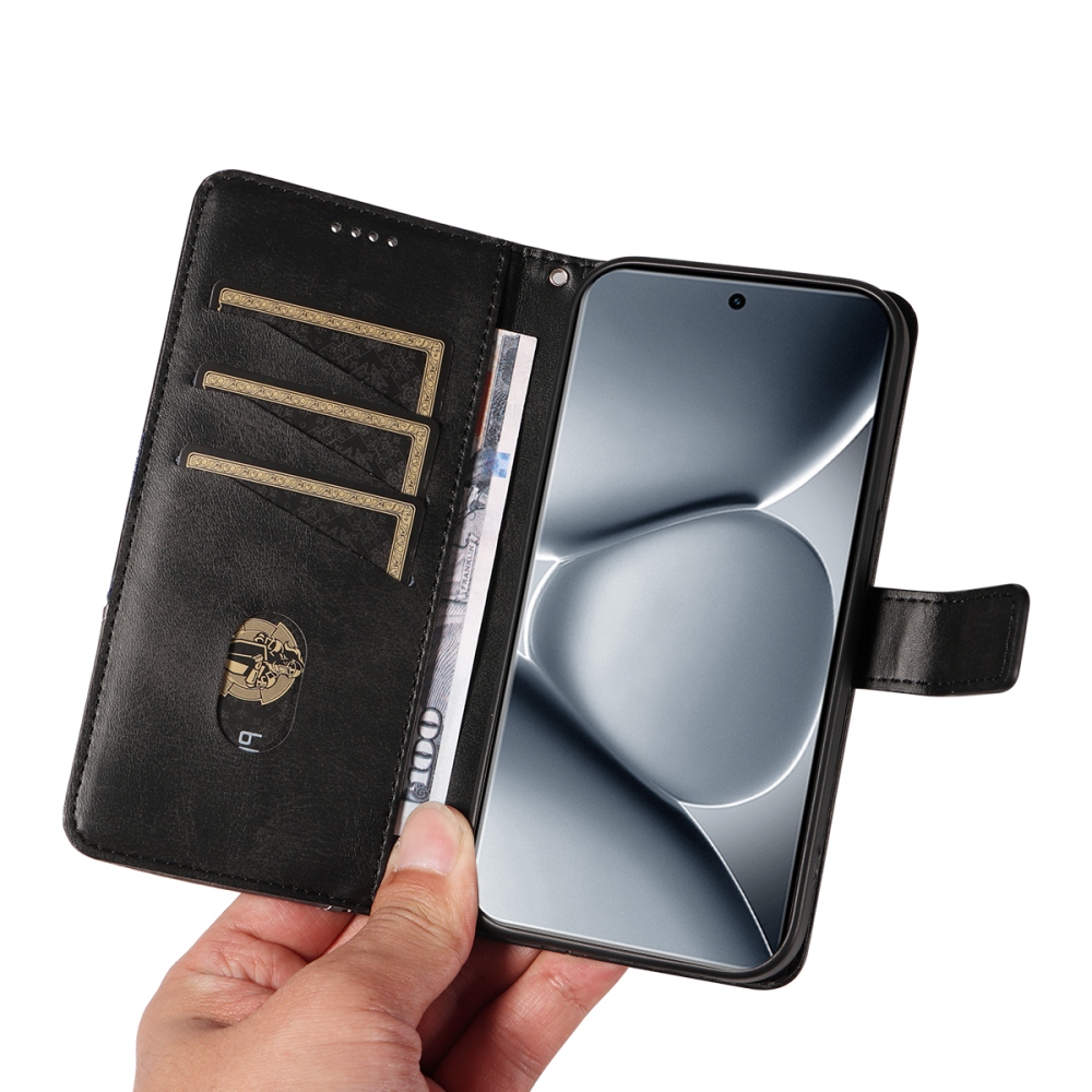 Lines knížkové pouzdro na Xiaomi Redmi Note 15 Pro+ 5G - černé