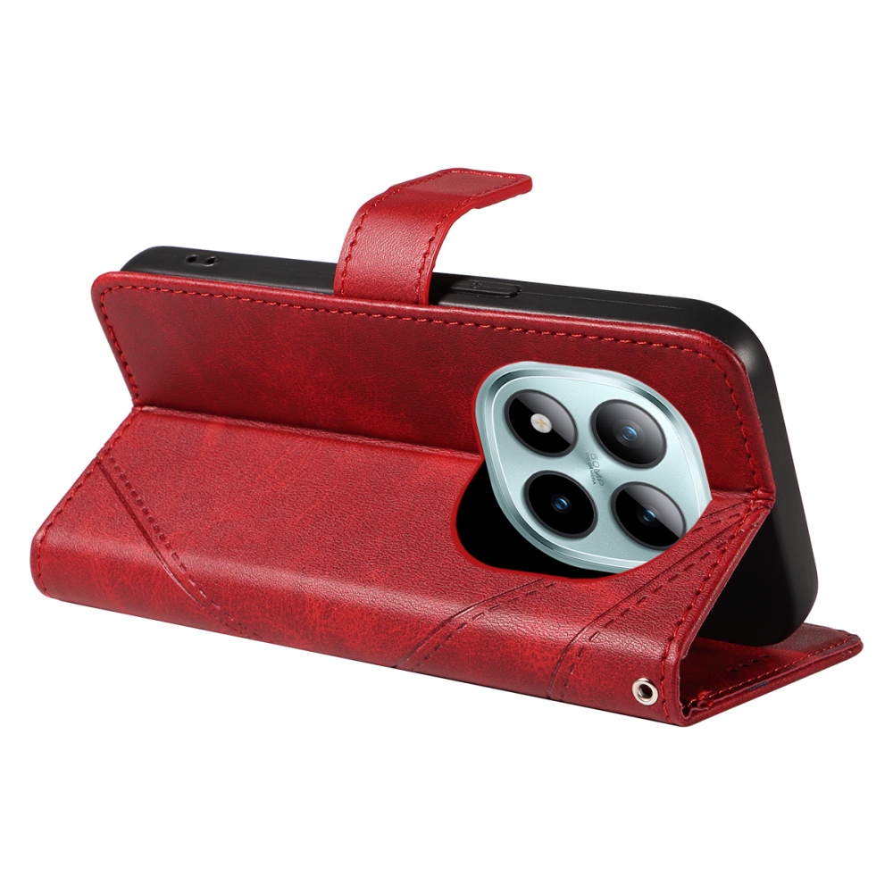 Lines knížkové pouzdro na Xiaomi Redmi Note 15 Pro+ 5G - červené