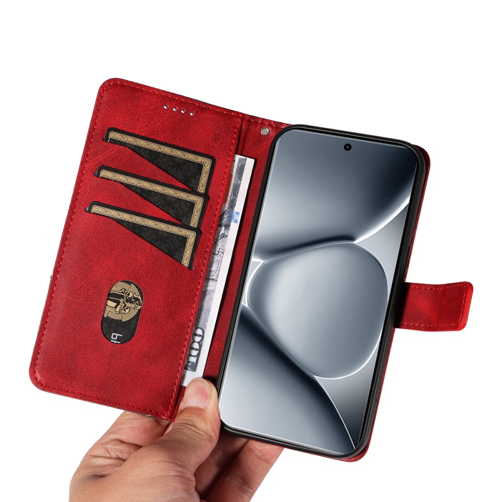 Lines knížkové pouzdro na Xiaomi Redmi Note 15 Pro+ 5G - červené