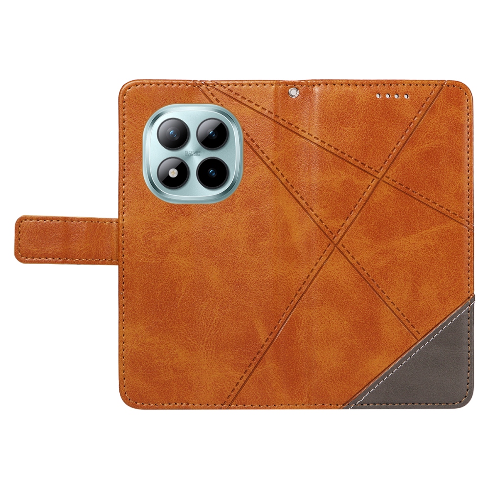 Lines knížkové pouzdro na Xiaomi Redmi Note 15 Pro+ 5G - hnědé