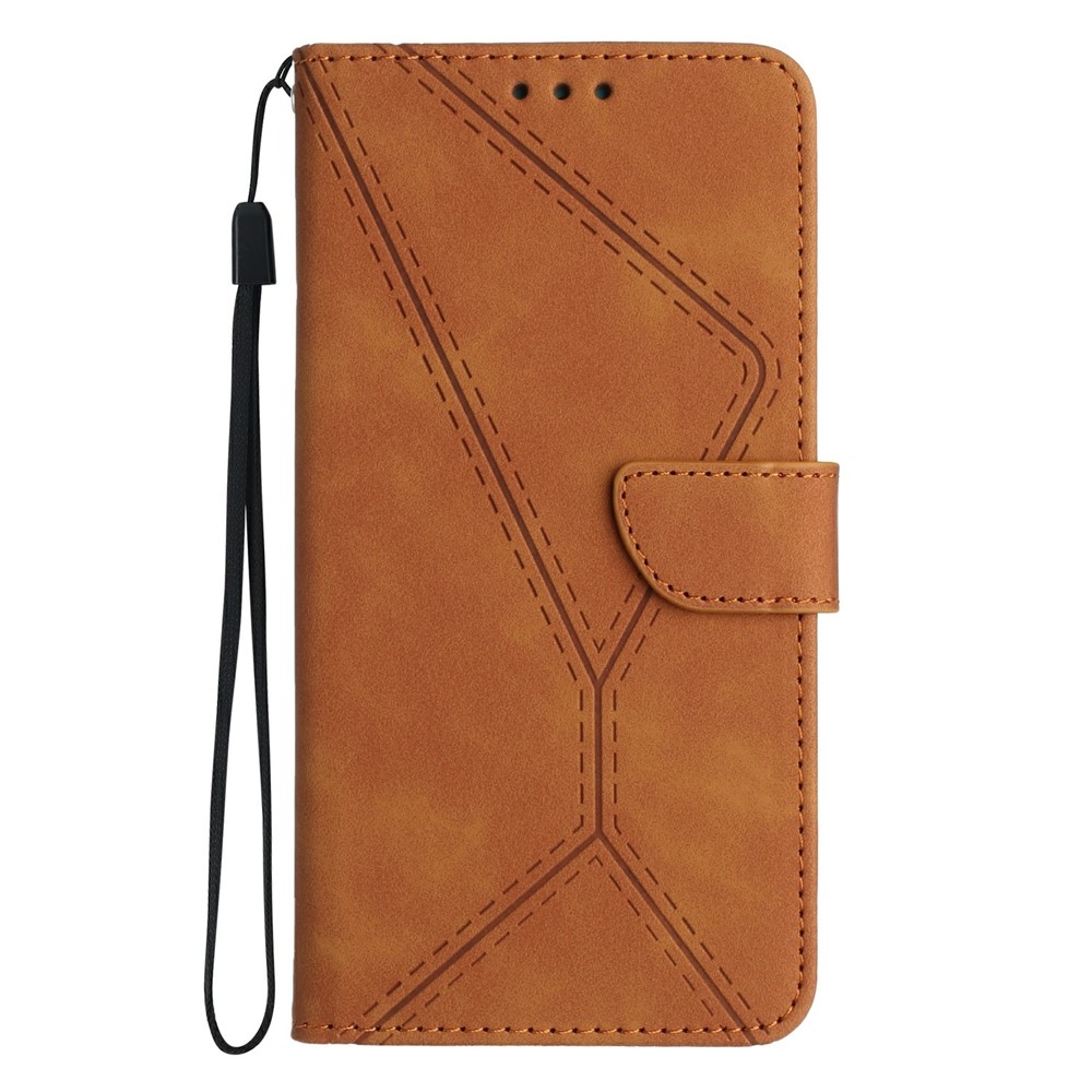 Linesy knížkové pouzdro na Infinix Hot 50 Pro+ - hnědé