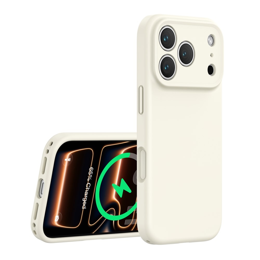 Liquid silikonový obal s MagSafe na iPhone 18 Pro Max/17 Pro Max - bílý