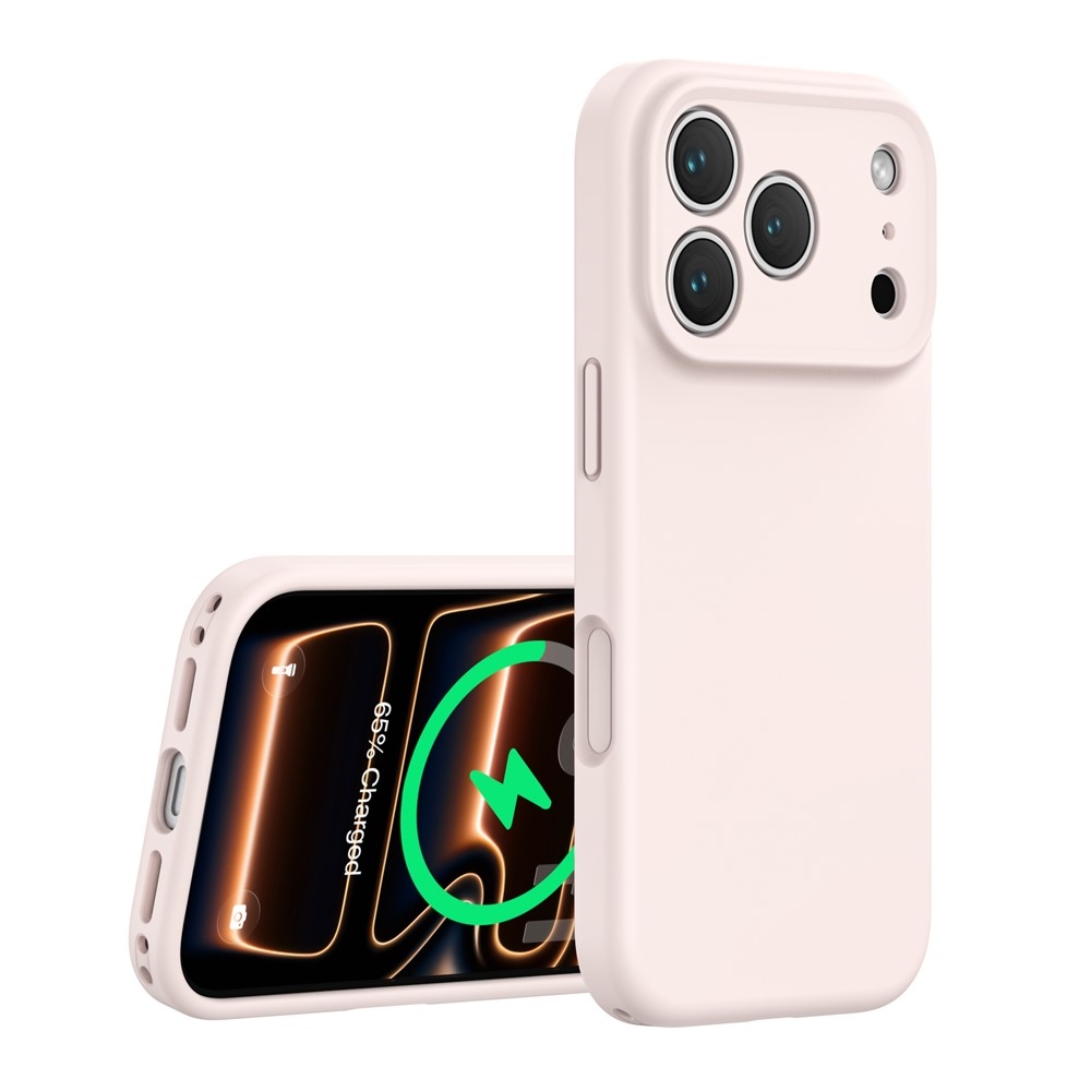 Liquid silikonový obal s MagSafe na iPhone 18 Pro Max/17 Pro Max - růžový