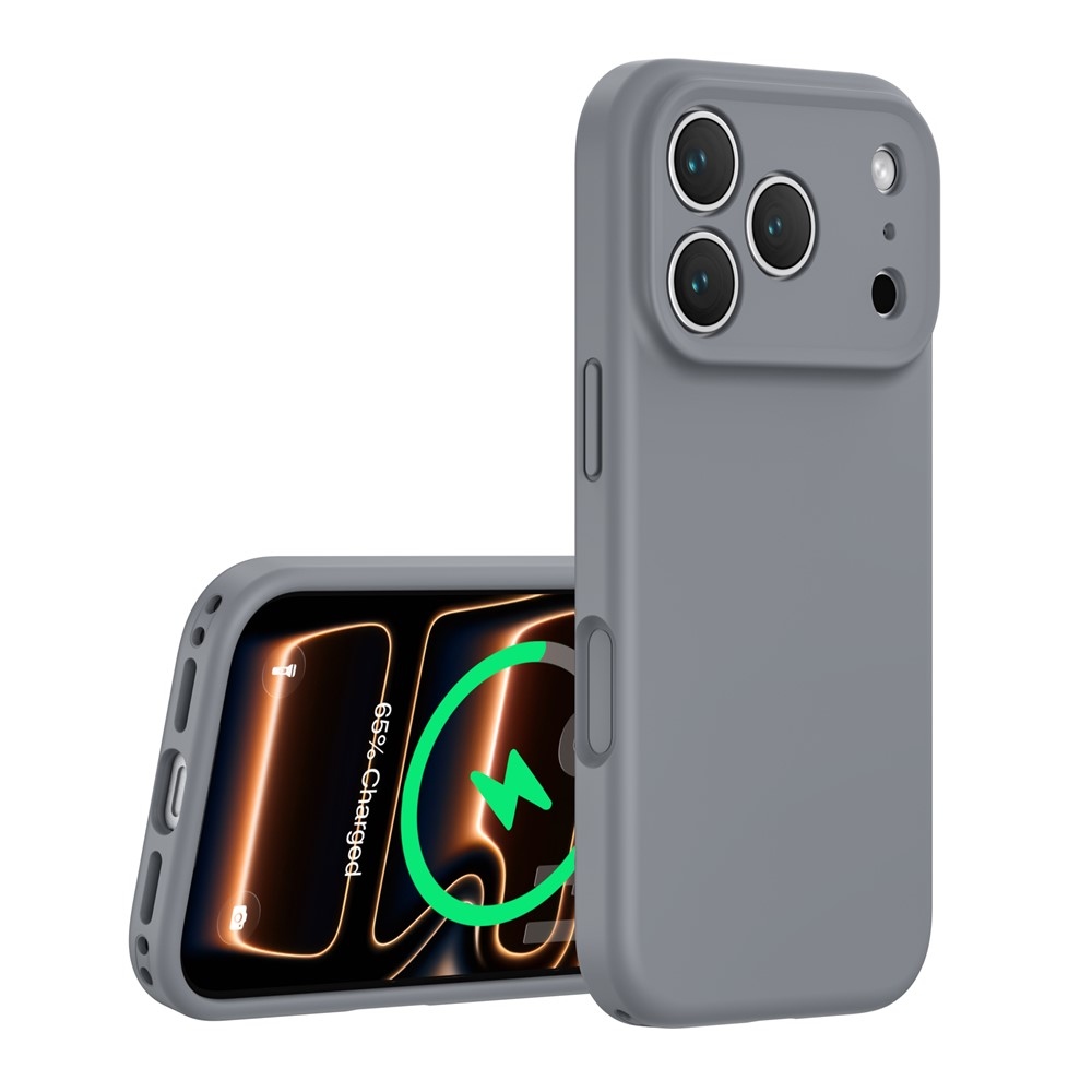 Liquid silikonový obal s MagSafe na iPhone 18 Pro Max/17 Pro Max - šedý