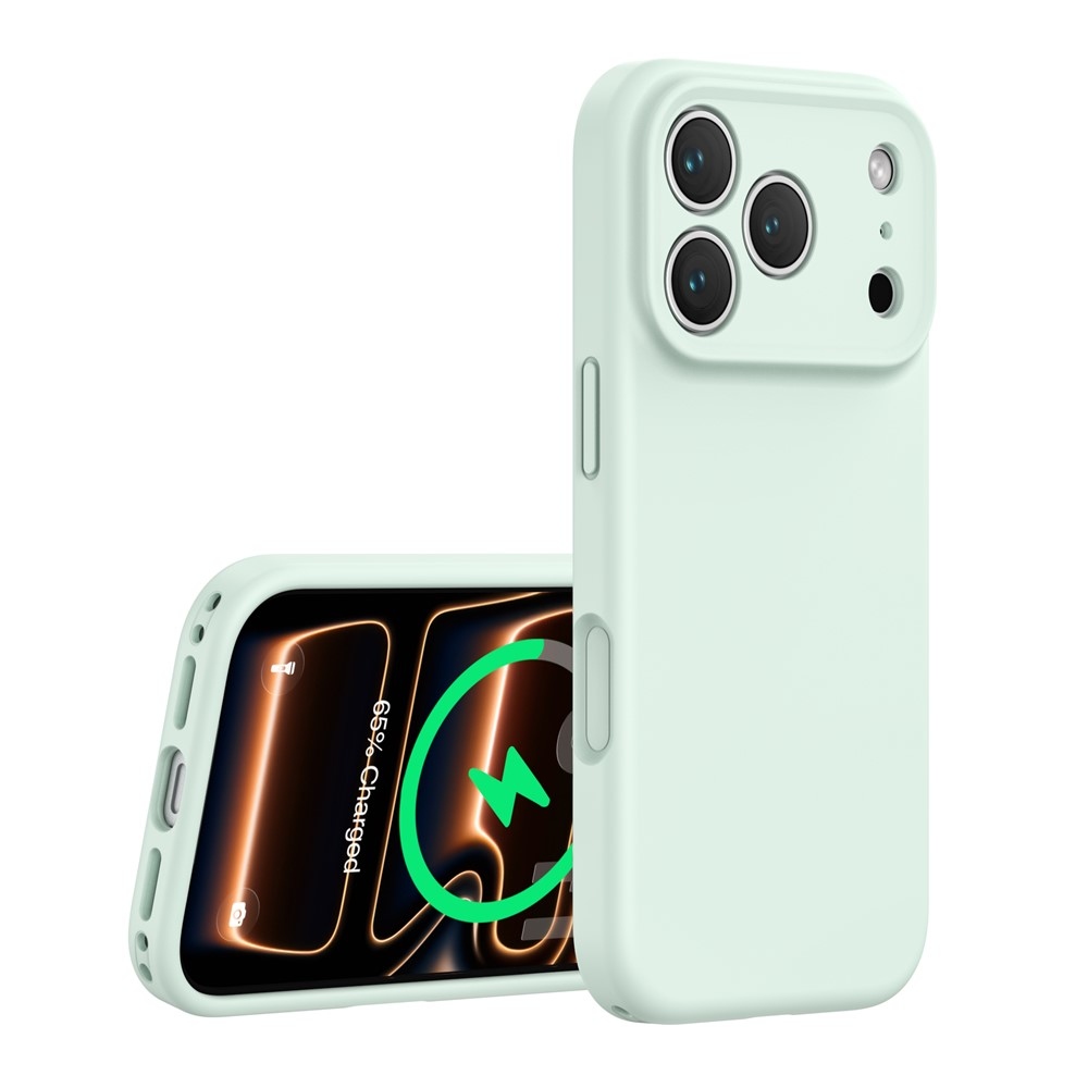 Liquid silikonový obal s MagSafe na iPhone 18 Pro Max/17 Pro Max - zelený