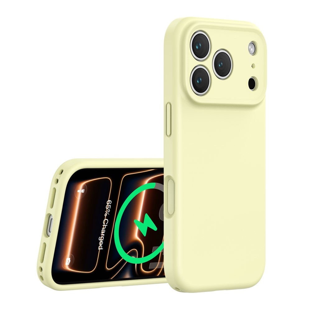 Liquid silikonový obal s MagSafe na iPhone 18 Pro Max/17 Pro Max - žlutý