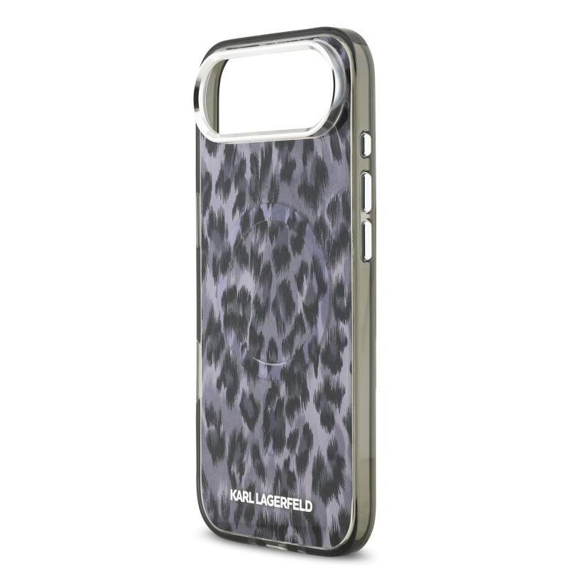 Karl Lagerfeld IML Leopard MagSafe Zadní Kryt pro iPhone Air Grey