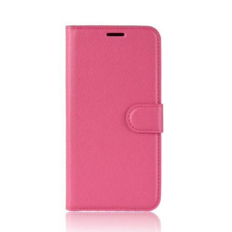 Litch PU kožené peněženkové pouzdro na mobil Honor 10 Lite a Huawei P Smart (2019) - rose