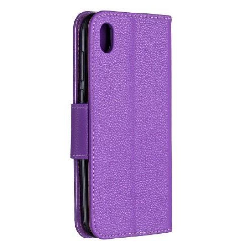 Litch PU kožené peněženkové pouzdro na mobil Huawei Y5 (2019) / Honor 8S - fialové