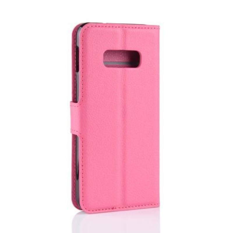 Litch PU kožené peněženkové pouzdro na Samsung Galaxy S10e - rose
