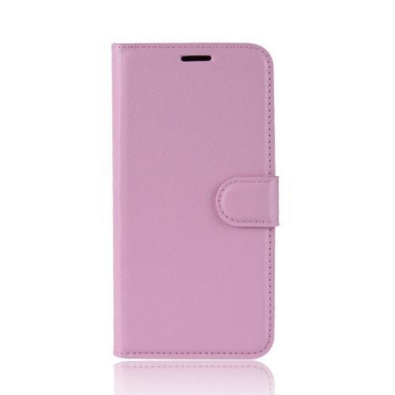 Litch PU kožené peněženkové pouzdro na Samsung Galaxy S10e - růžové