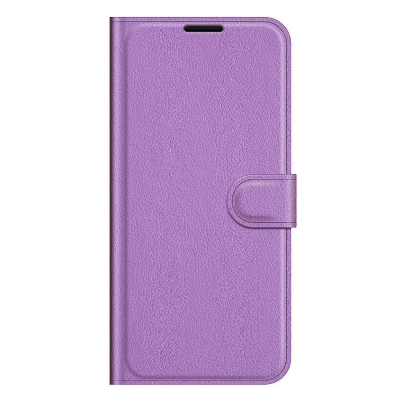 Litch PU kožené peněženkové pouzdro pro mobil Samsung Galaxy A22 5G - fialové
