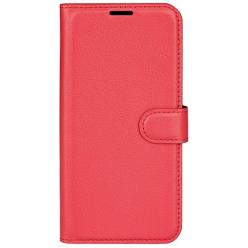 Litch PU kožené peněženkové pouzdro pro mobil Xiaomi 12 Pro - červené
