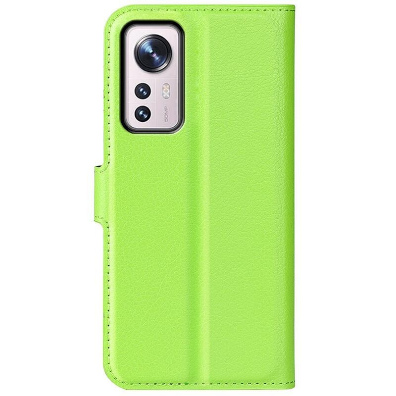 Litch PU kožené peněženkové pouzdro pro mobil Xiaomi 12 Pro - zelené