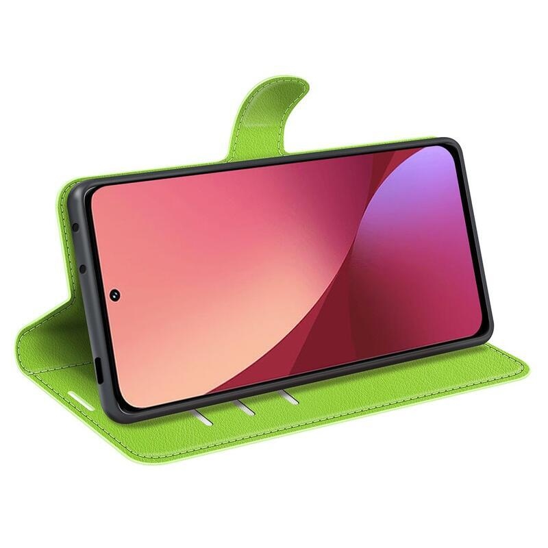 Litch PU kožené peněženkové pouzdro pro mobil Xiaomi 12 Pro - zelené