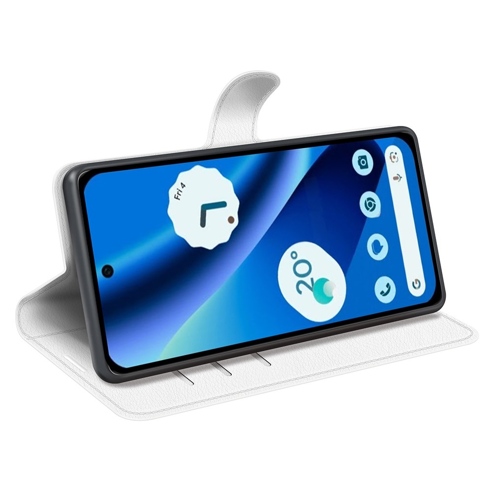 Litchi knížkové pouzdro na Google Pixel 10a - bílé