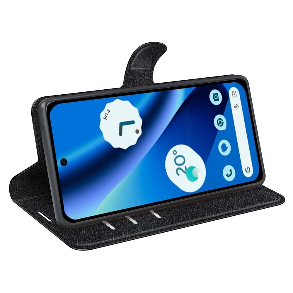 Litchi knížkové pouzdro na Google Pixel 10a - černé