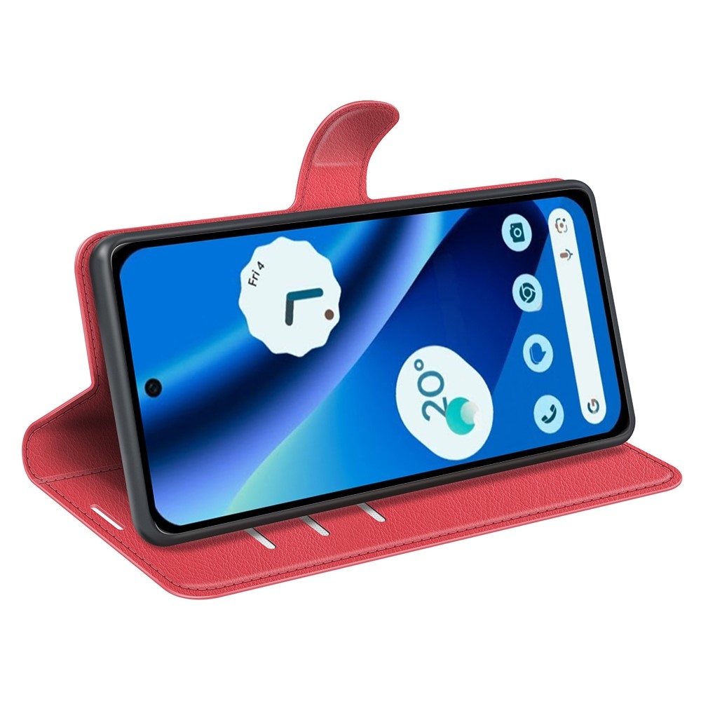 Litchi knížkové pouzdro na Google Pixel 10a - červené