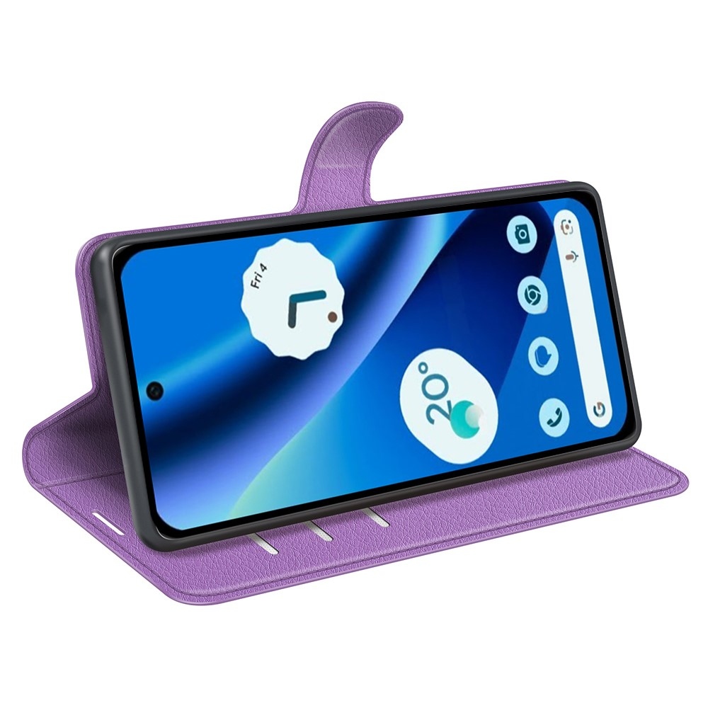 Litchi knížkové pouzdro na Google Pixel 10a - fialové