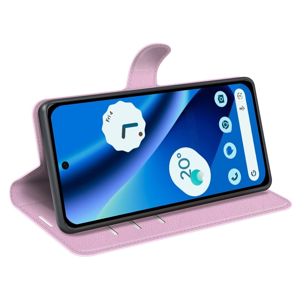 Litchi knížkové pouzdro na Google Pixel 10a - růžové