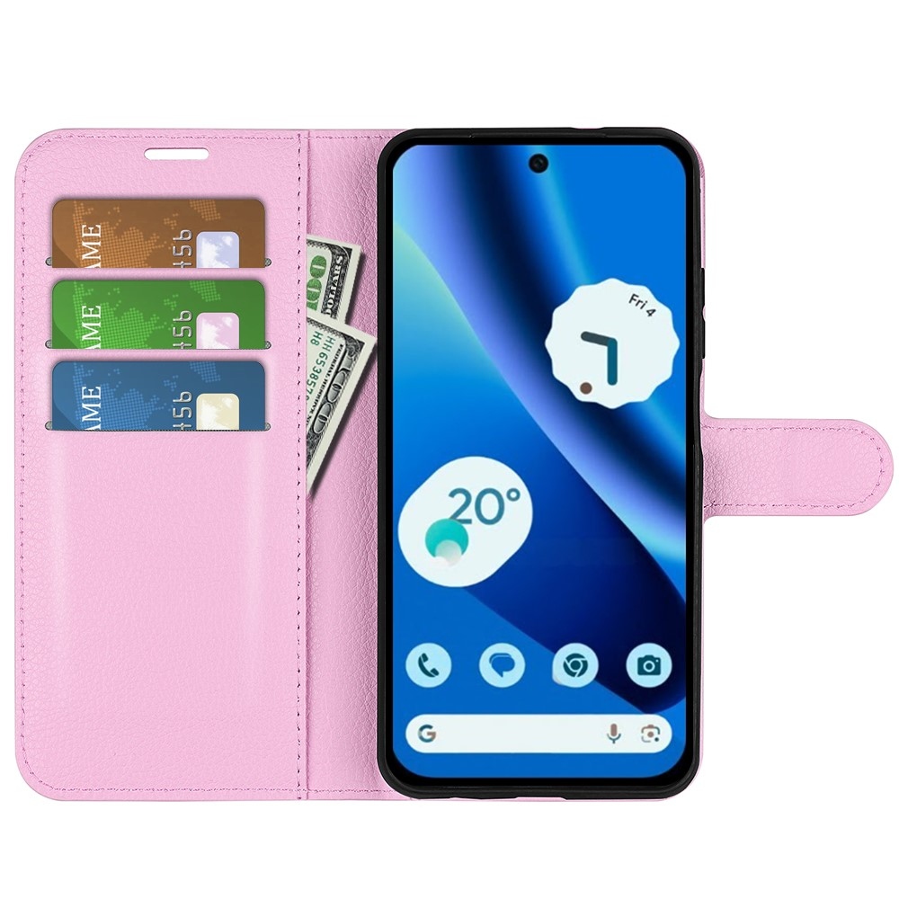 Litchi knížkové pouzdro na Google Pixel 10a - růžové