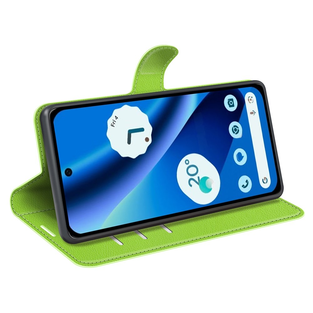 Litchi knížkové pouzdro na Google Pixel 10a - zelené