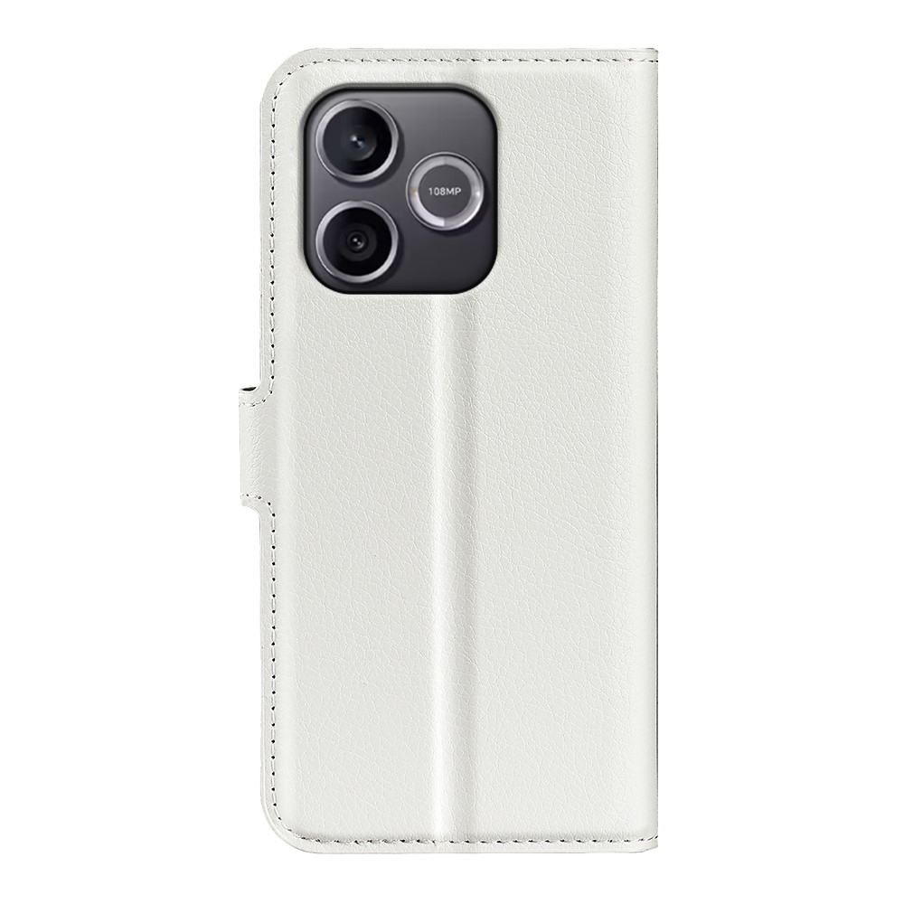 Litchi knížkové pouzdro na Honor 600 Lite 5G - bílé