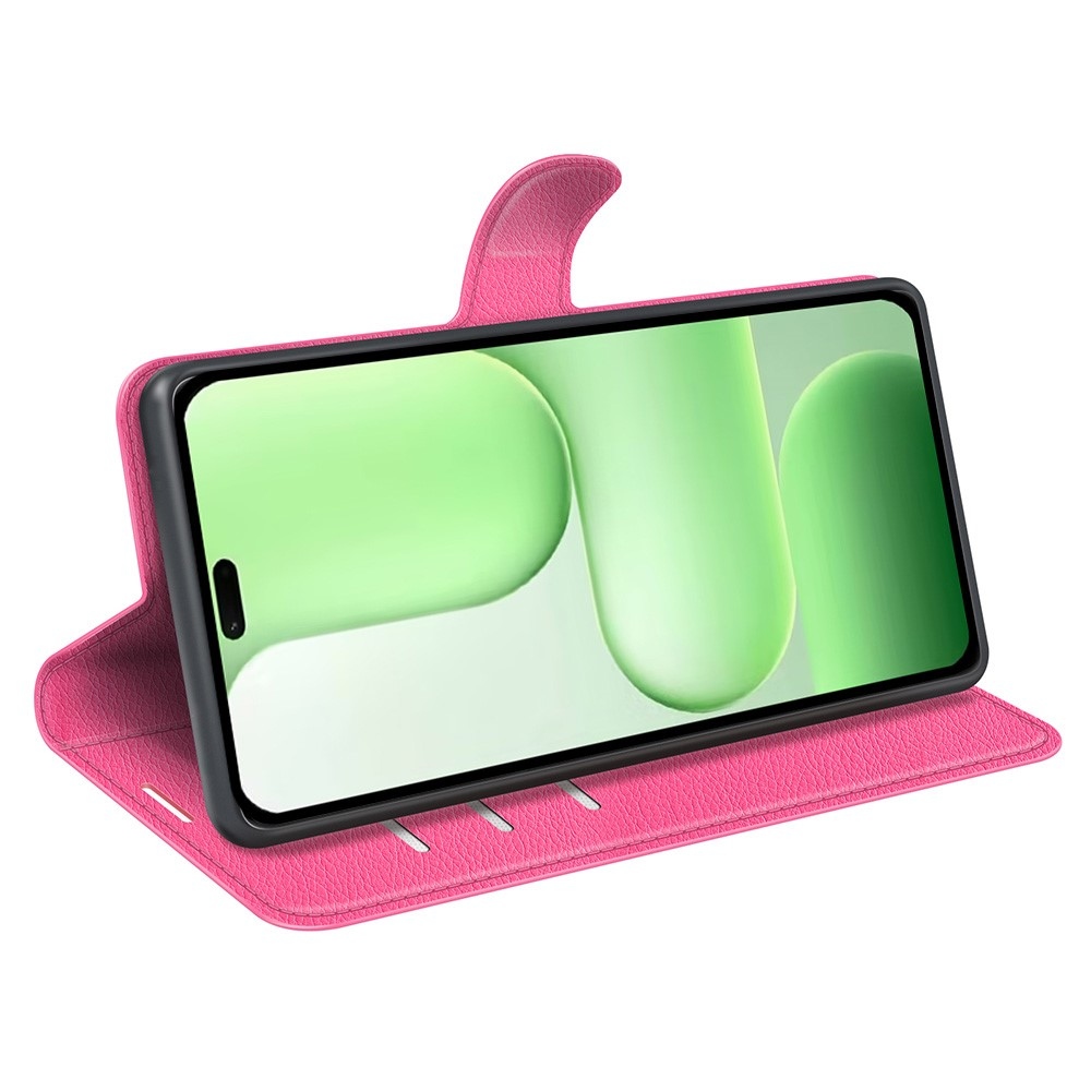 Litchi knížkové pouzdro na Honor 600 Lite 5G - rose