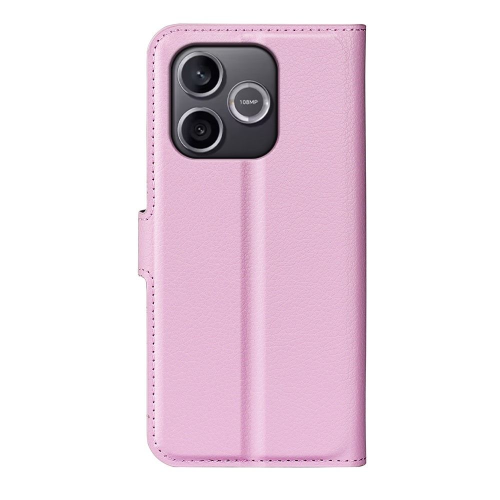 Litchi knížkové pouzdro na Honor 600 Lite 5G - růžové