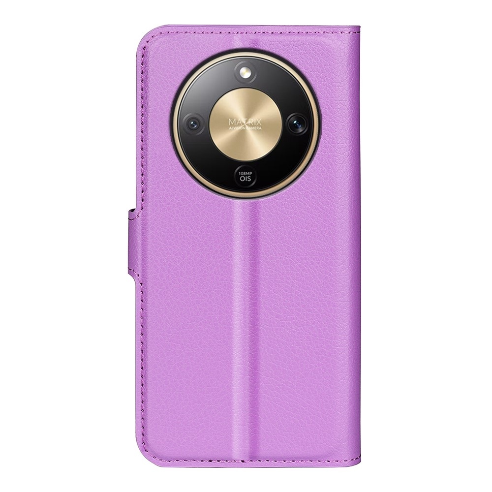 Litchi knížkové pouzdro na Honor Magic 8 Lite 5G - fialové