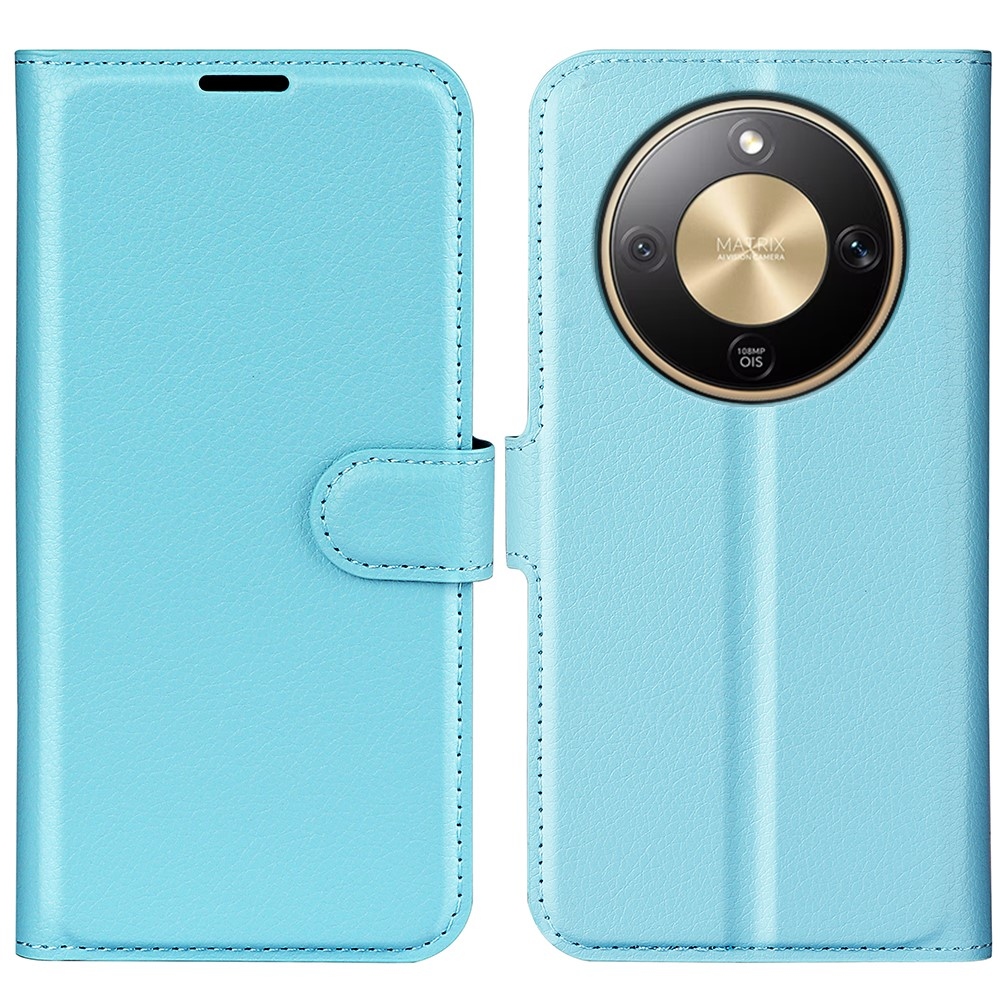 Litchi knížkové pouzdro na Honor Magic 8 Lite 5G - modré