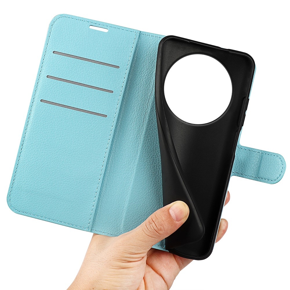 Litchi knížkové pouzdro na Honor Magic 8 Lite 5G - modré