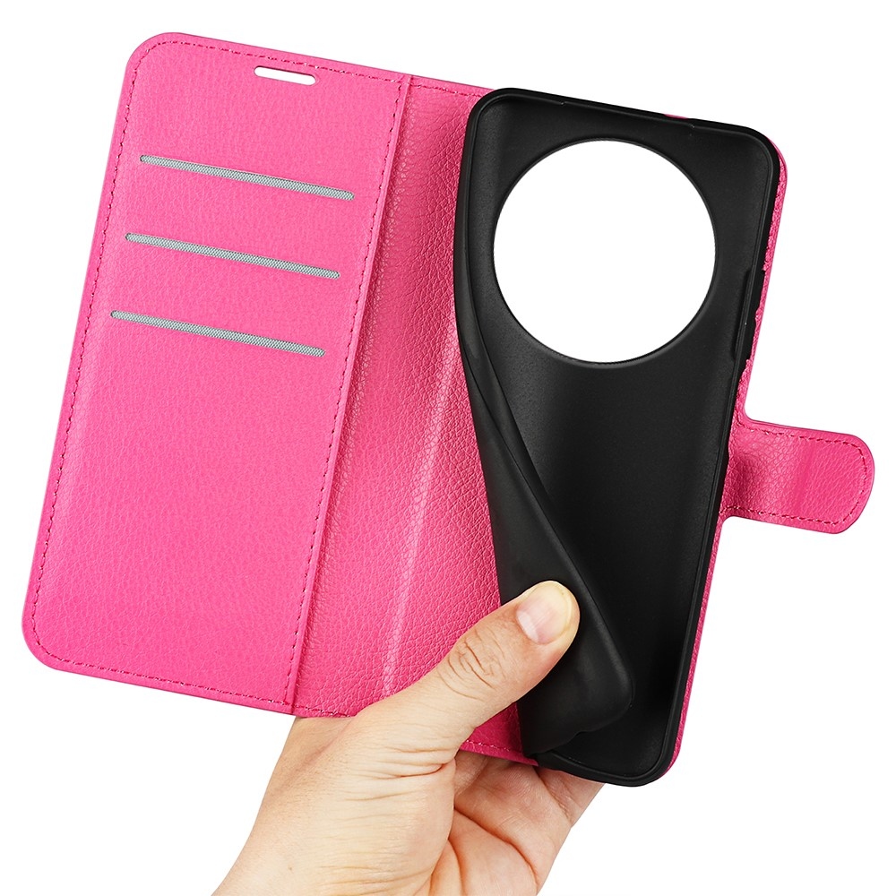 Litchi knížkové pouzdro na Honor Magic 8 Lite 5G - rose