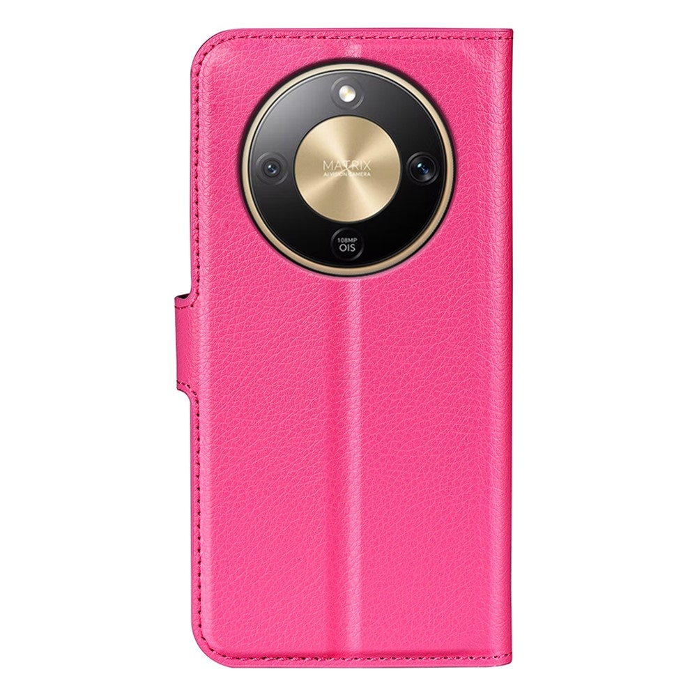 Litchi knížkové pouzdro na Honor Magic 8 Lite 5G - rose