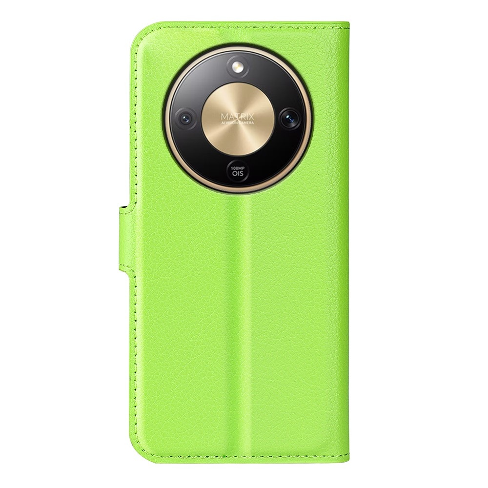 Litchi knížkové pouzdro na Honor Magic 8 Lite 5G - zelené