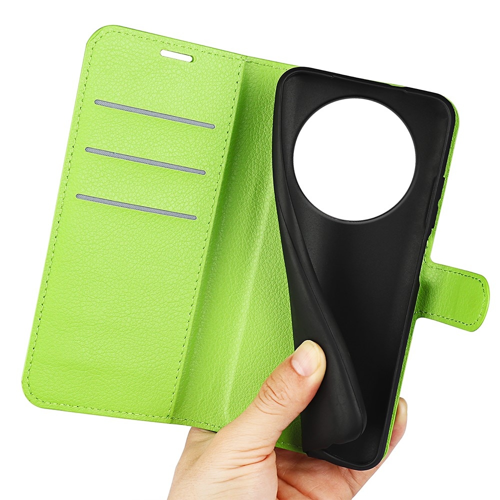 Litchi knížkové pouzdro na Honor Magic 8 Lite 5G - zelené